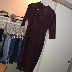 GILI Suede Midi Dress